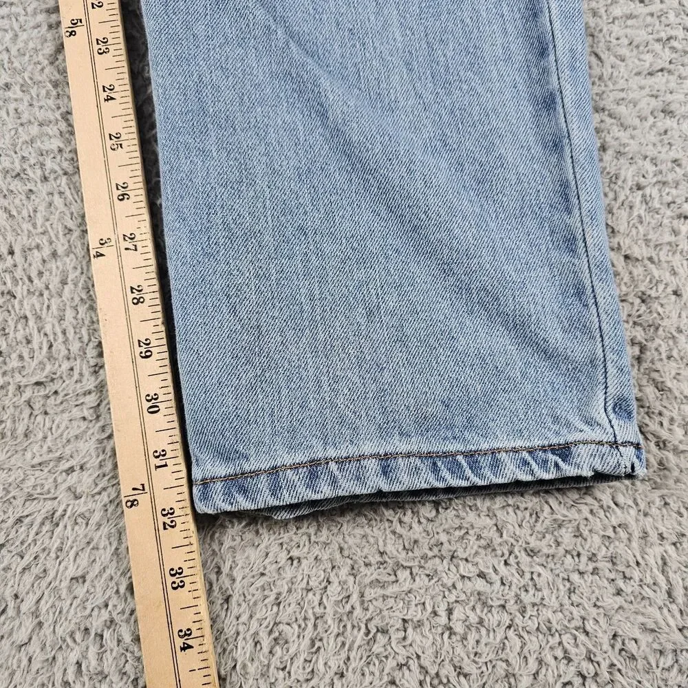 Levis 550 Jean Mens 33x32 Relaxed Straight Light Wash Grunge Cowboy Skater Work